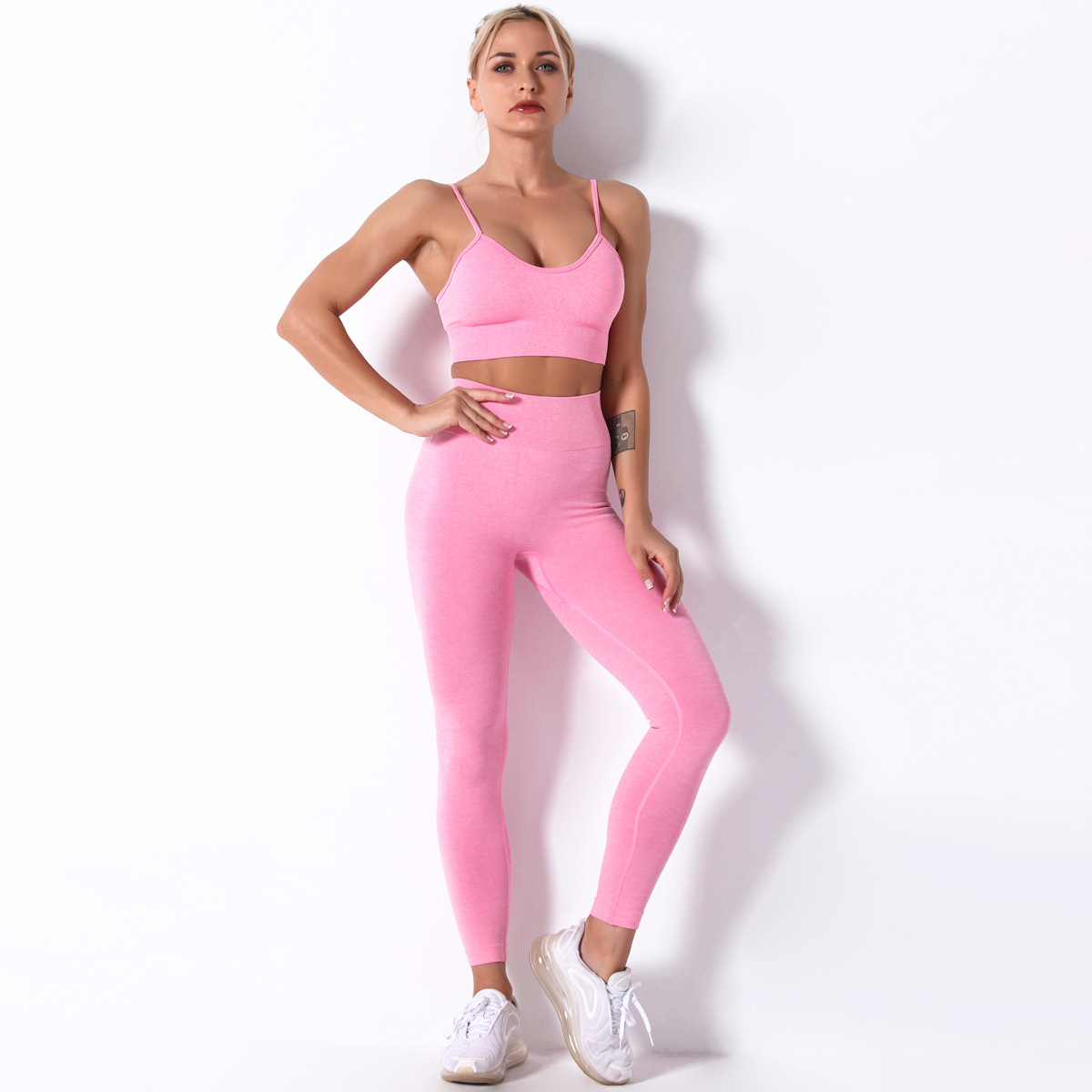 Pink FITNESS RUNNING YOGA CLOTHES